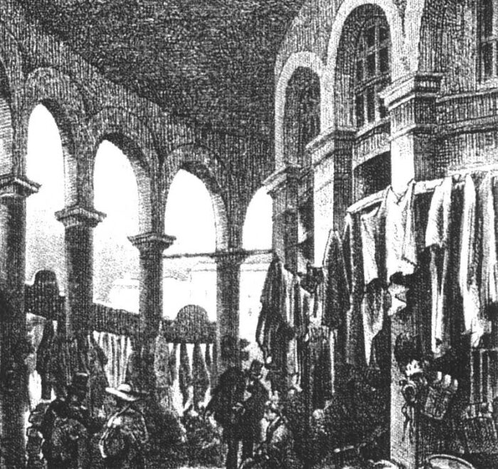 Le Carreau du Temple - Rotonde et marché de Molinos en 1788
